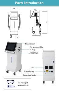 Standing Vertical 24 Air Bags Infrared for Body & Eye Massage Machine