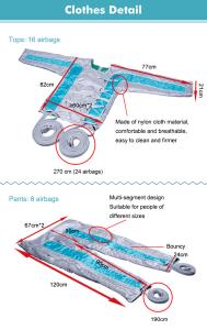 Standing Vertical 24 Air Bags Infrared for Body & Eye Massage Machine