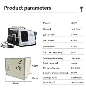 Shock Wave Therapy Machine RF Ultrasound Desktop Body Cellulite Pain Relief Urology Treatment
