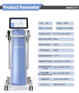 InMedor MF-168 RF Microneedling Machine-Professional Stationary Skin Firming Stretch Mark Removal for Skin (EU/US Plug)