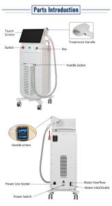 Professional Best 2500W 808nm Ai Diode Laser Hair Removal Machine 3 Wave Permanent Painless Ice with Handle Screen