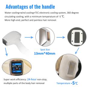 Professional Best 2500W 808nm Ai Diode Laser Hair Removal Machine 3 Wave Permanent Painless Ice with Handle Screen