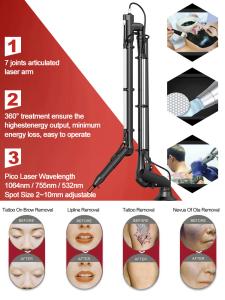 Desktop Picolaser Machine for Tattoo Removal Pigment Removal 532/755/1064nm