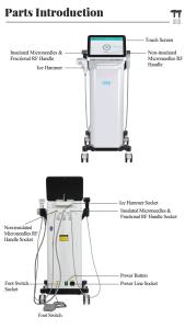 3 in 1 M8 Microneedling Fractional RF Skin Rejuvenation Scar Acne Treatment Wrinkle Removal With Ice Hammer Machine