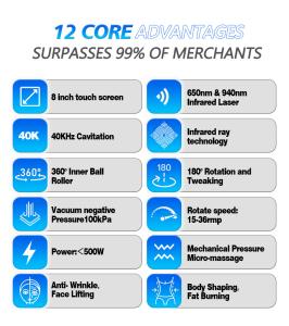 4 in 1 Maxsculpt Body Slimming Machine with 4 Handles Ultrasound Vacuum Rf