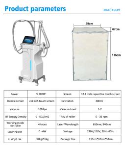 4 in 1 Multi-functional Maxsculpt Vacuum RF Fast Slimming with 4 Handles V68 Machine