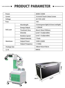 Non-invasive 10D+EMS 532nm Cellulite Removal Body Slimming Lipo Laser Machine XM-227 PLUS