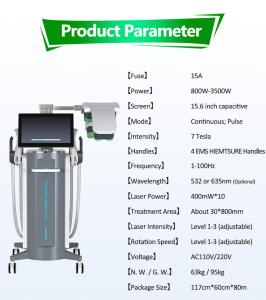 2 in 1 XM-87 Beir Fat Reduction 10d Green Laser + Ems Multi-functional Body Slimming Machine Spa Clinic Use