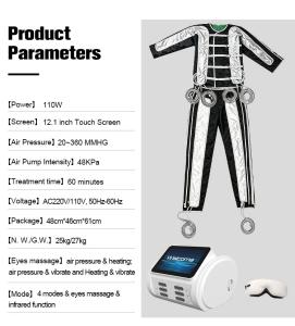 Desktop 24 Bags Muscle Relax Lymphatic Drainage and Body Slimming Full Body Suit Pressotherapy Machine