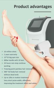 Hair Removal 3 Wavelength 755nm 1064nm 808nm Ice Painless Diode Laser Hair Removal Machine