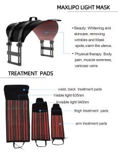 HS-268 PRO 5D MAXLIPO with Face Mask  Full Body Laser Red Light  Weight Loss Pain Red Light Therapy Device Infrared Machine