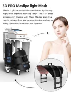 HS-268 PRO 5D MAXLIPO with Face Mask  Full Body Laser Red Light  Weight Loss Pain Red Light Therapy Device Infrared Machine