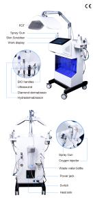 Spa Aqua Facial Oxygen Jet Machine for Skin Care and Rejuvenation Face Treatment Commercial Use ABS Material
