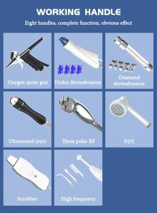 Dermabrasion 16 in 1 Oxygen Jet Hydro Salon Facials Machine Aqua Peeling Beauty Face Equipment Facial Machine Spa909H