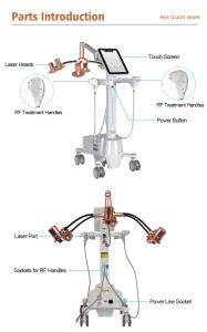 6d Laser & EMS+RF Maxsculpt Shape Body Slimming Skin Care with 2 Face Probe Machine Xm-685 Plus