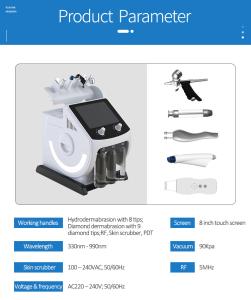 Oxygen Facial Beauty Machine Jet Professional Water-light Skin Analyzer Skin Clean Equipment Spa626