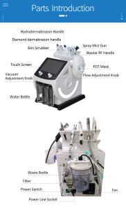 Oxygen Facial Beauty Machine Jet Professional Water-light Skin Analyzer Skin Clean Equipment Spa626