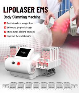 LIPOLASER EMS Laser Pad 4 Wavelengths 635nm 650nm 940nm 980nm Body Slimming Machine