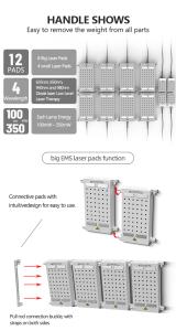 LIPOLASER EMS Laser Pad 4 Wavelengths 635nm 650nm 940nm 980nm Body Slimming Machine