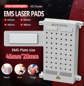 LIPOLASER EMS Laser Pad 4 Wavelengths 635nm 650nm 940nm 980nm Body Slimming Machine