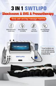 3 in 1 SWTLIPO Shockwave and EMS and Pressotherapy for Body  Therapy and Leg Massage Machine