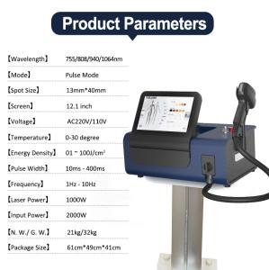 Professional 4 Wavelength Diode Laser Hair Removal Machine Ice Cooling System for Clinic Salon Spa BR315