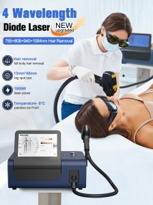 Professional 4 Wavelength Diode Laser Hair Removal Machine Ice Cooling System for Clinic Salon Spa BR315